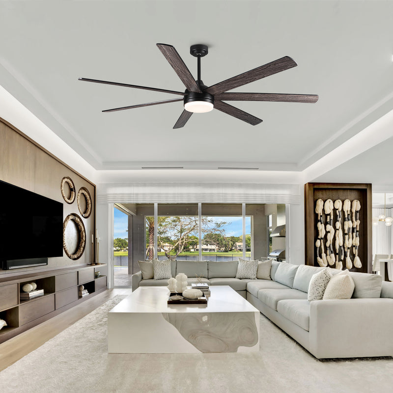 Farmhouse Ceiling Fan with Plywood Blades for Dining Room