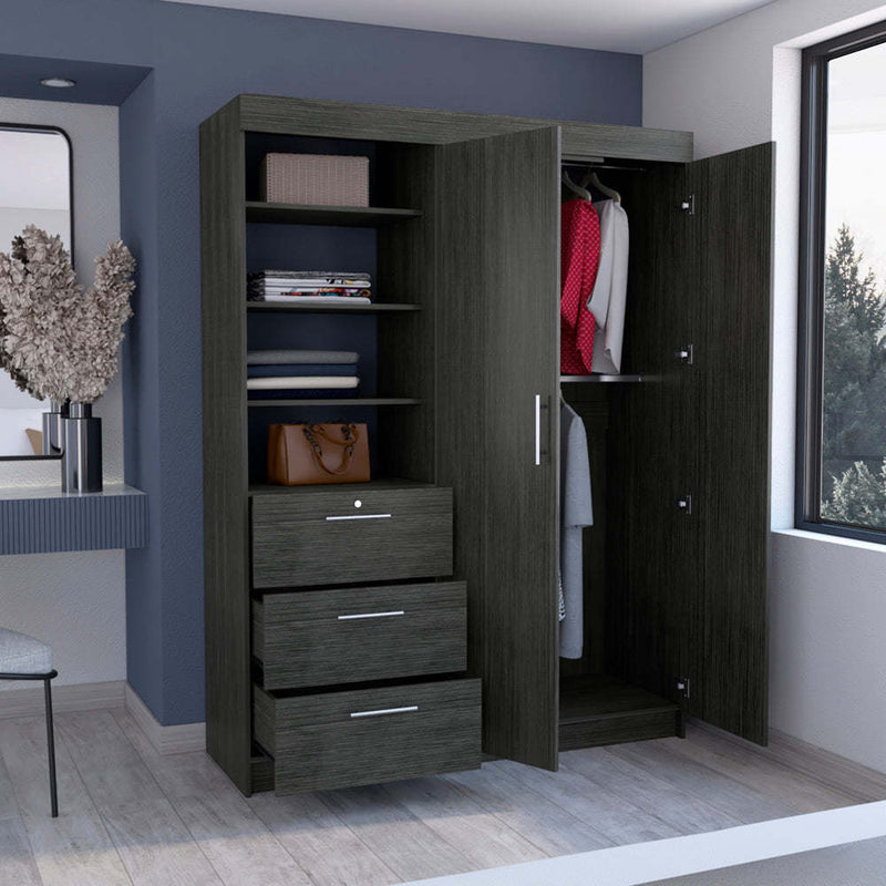 Armoire Rumanu, Bedroom, Smokey Oak