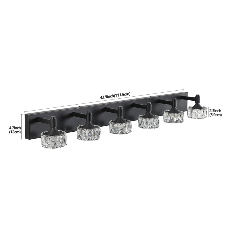 Modern Matte Black LED Vanity Light Fixture