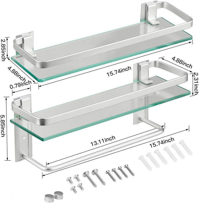 Glass Bathroom Shelf